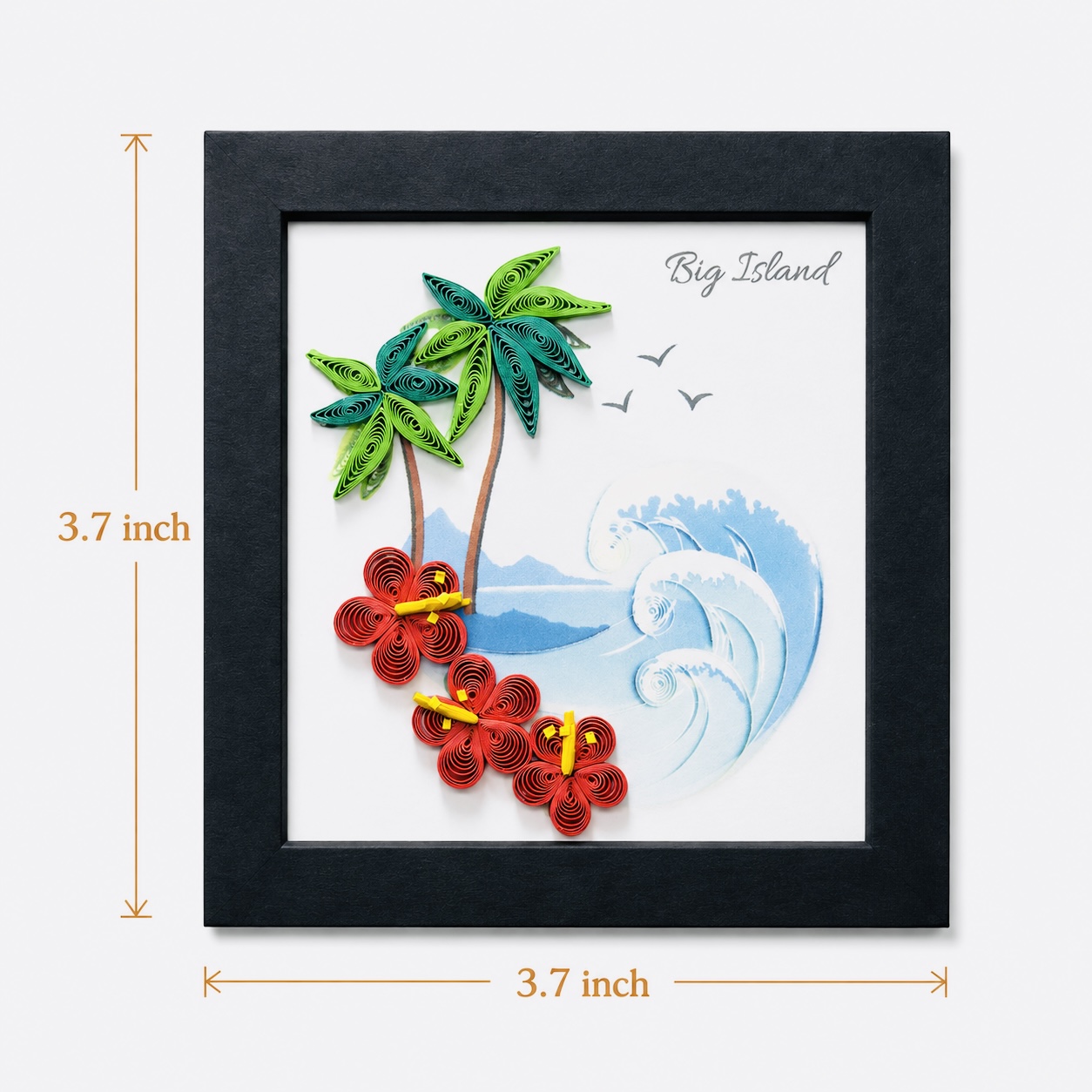 Handcrafted Tropical Paradise Quilling Magnet