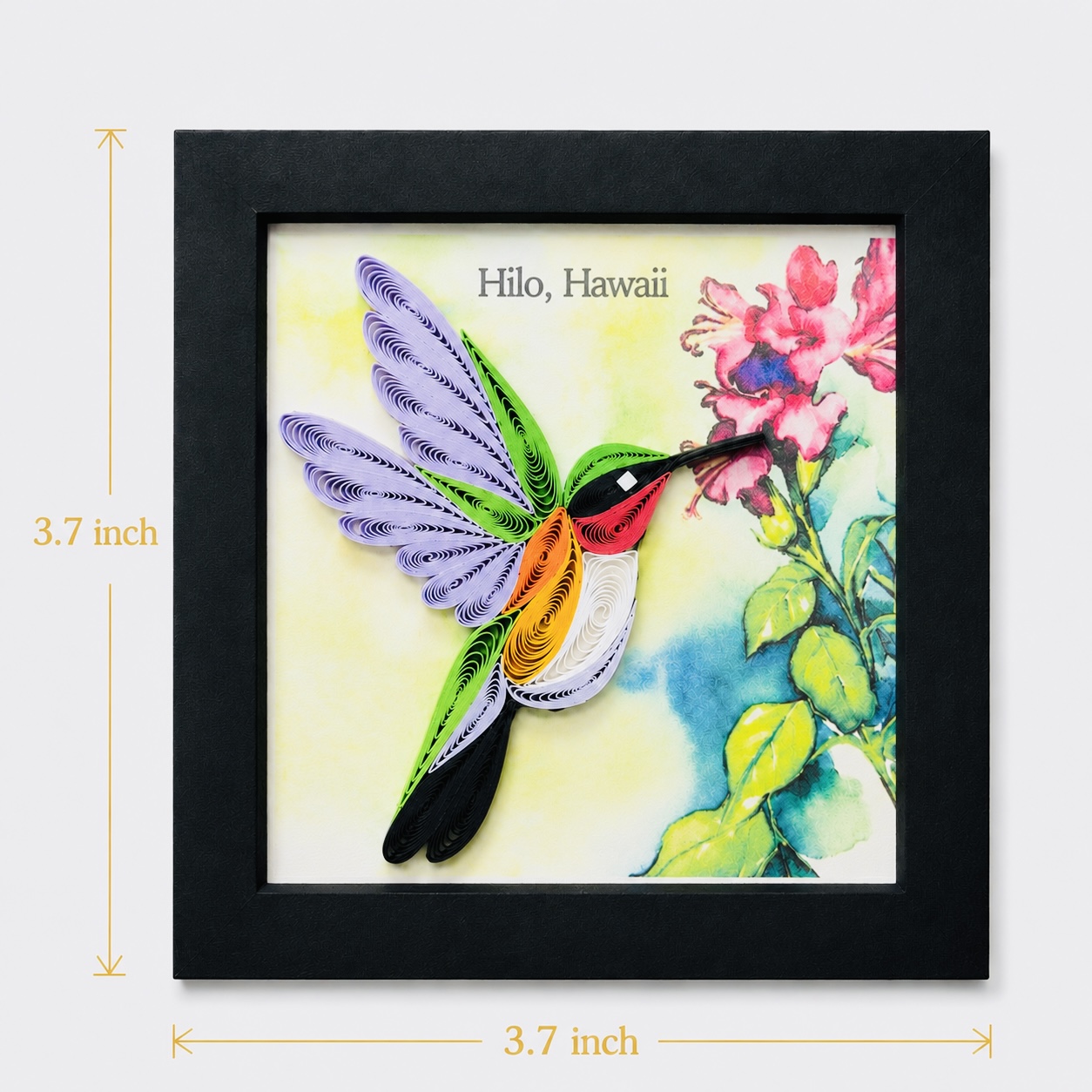 Handcrafted Hummingbird Quilling Magnet