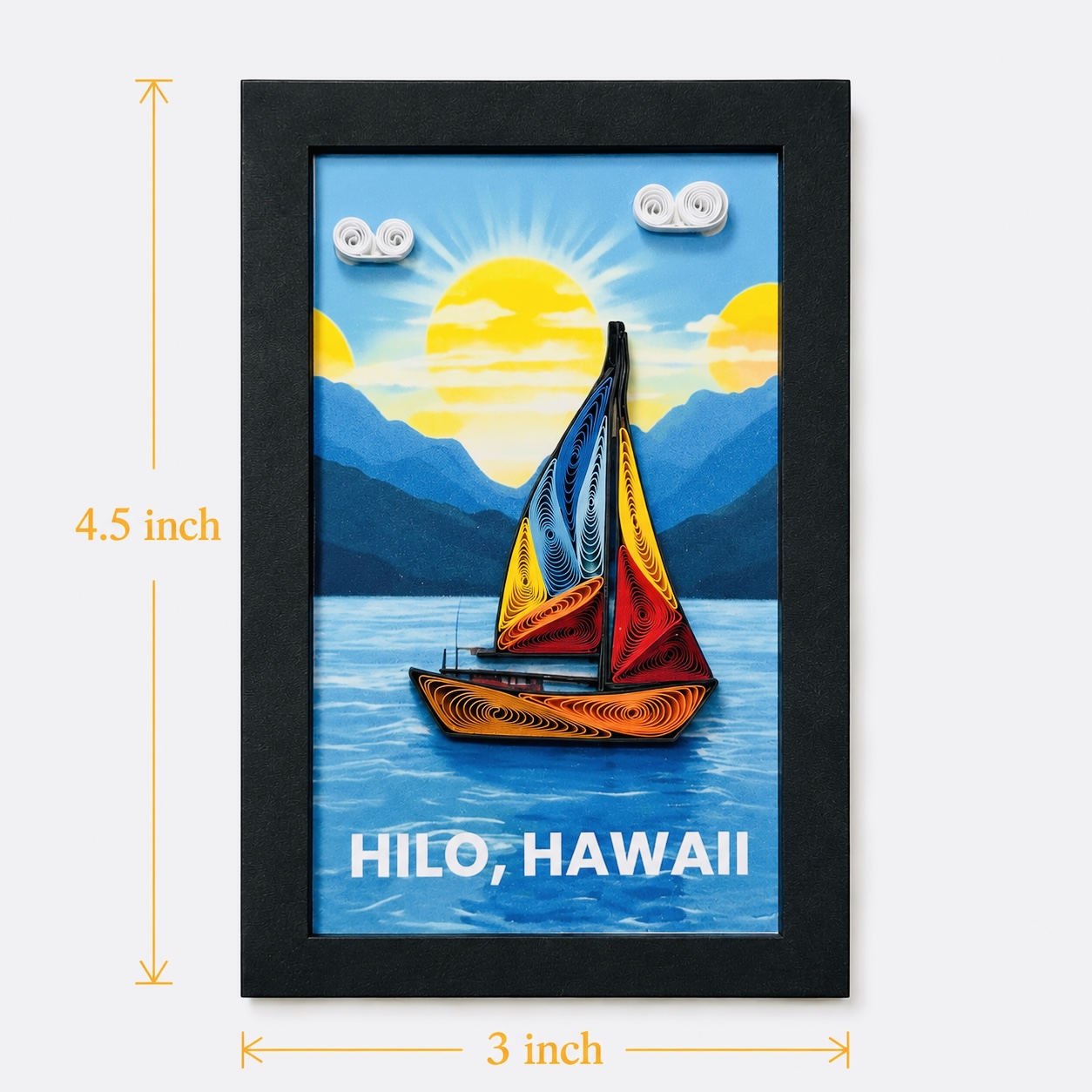 Handcrafted Sailboat Quilling Magnet