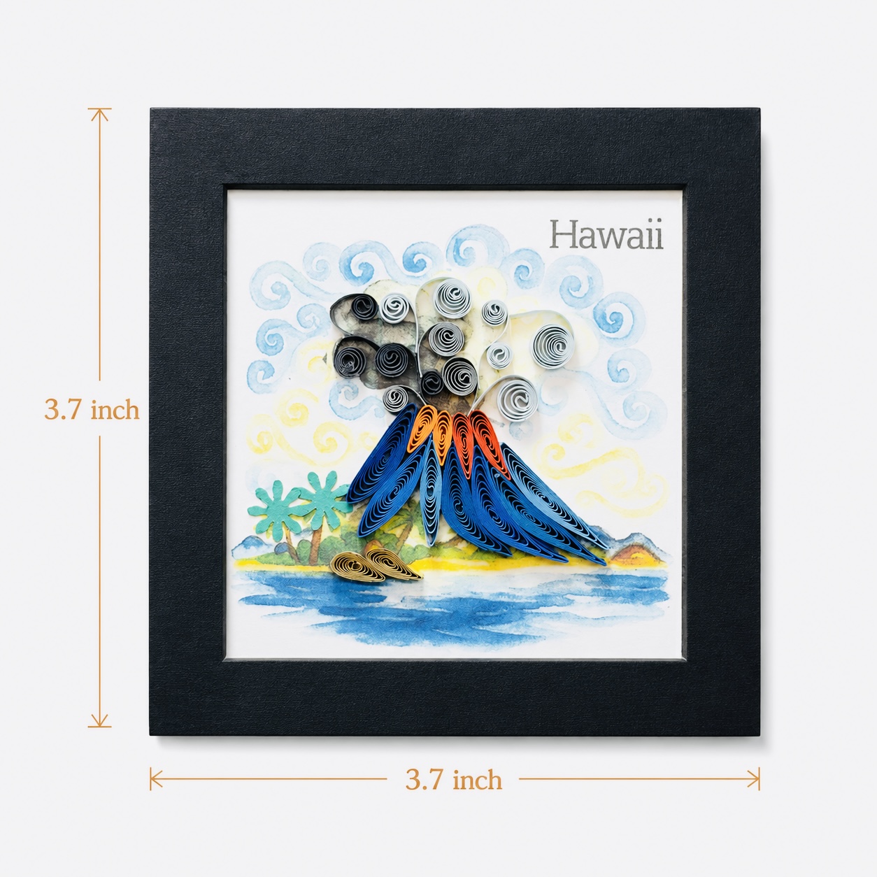 Handcrafted Erupting Volcano Quilling Magnet