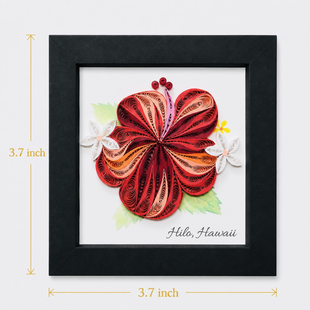 Handcrafted Hibiscus Quilling Magnet