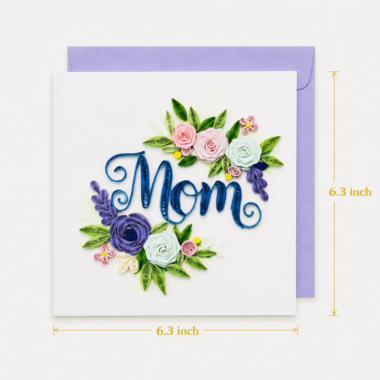 Handcrafted Mom Floral Quilling Card