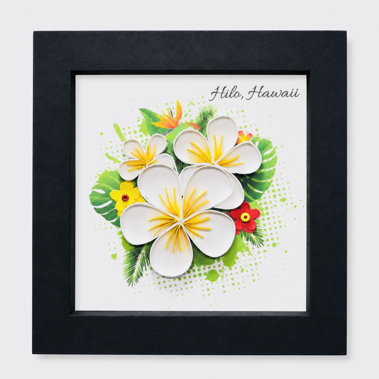 Handcrafted Plumeria Quilling Magnet