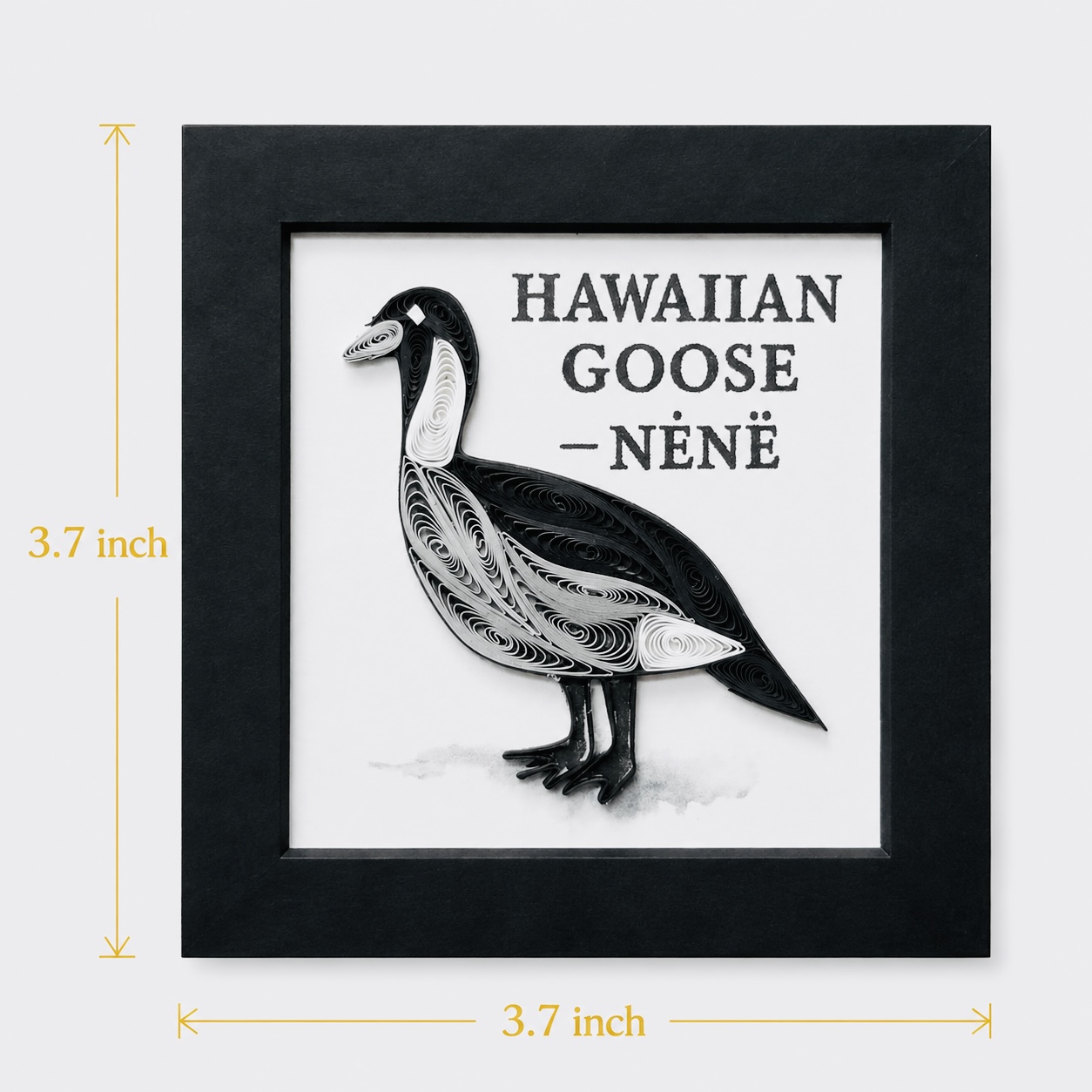 Handcrafted Nēnē Goose Quilling Magnet