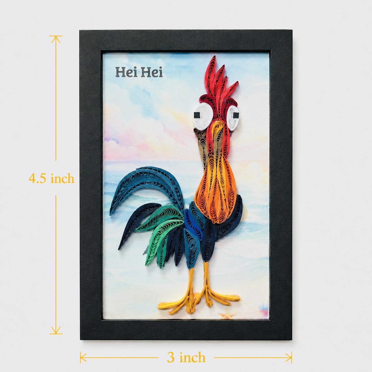 Handcrafted Hei Hei Quilling Magnet