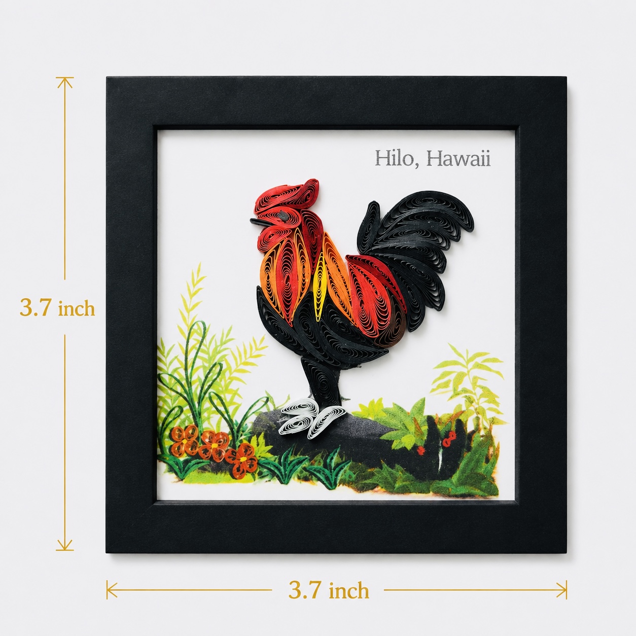 Handcrafted Rooster Quilling Magnet