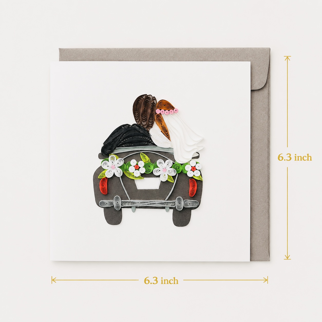 Handcrafted Wedding Couple Quilling Card(1)