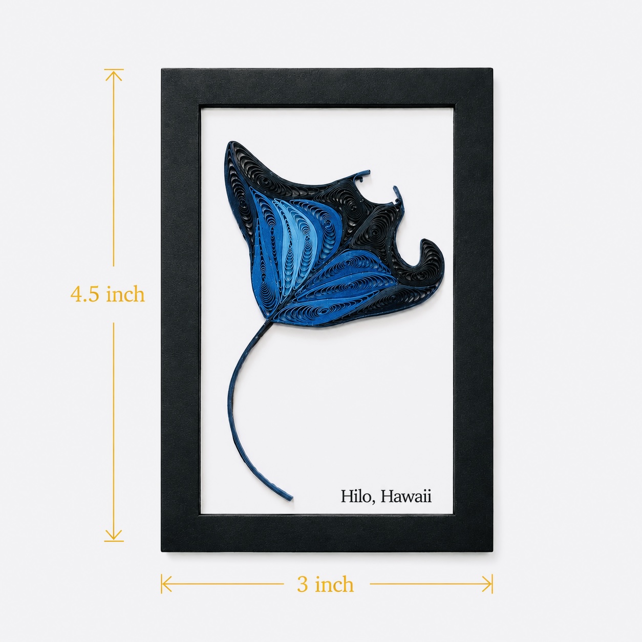 Handcrafted Manta Ray Quilling Magnet