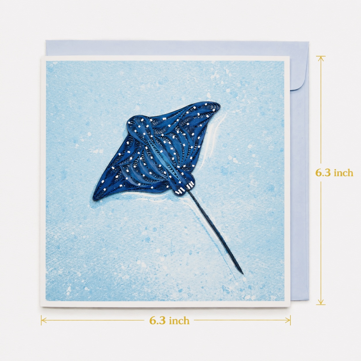 Handcrafted Stingray Quilling Card