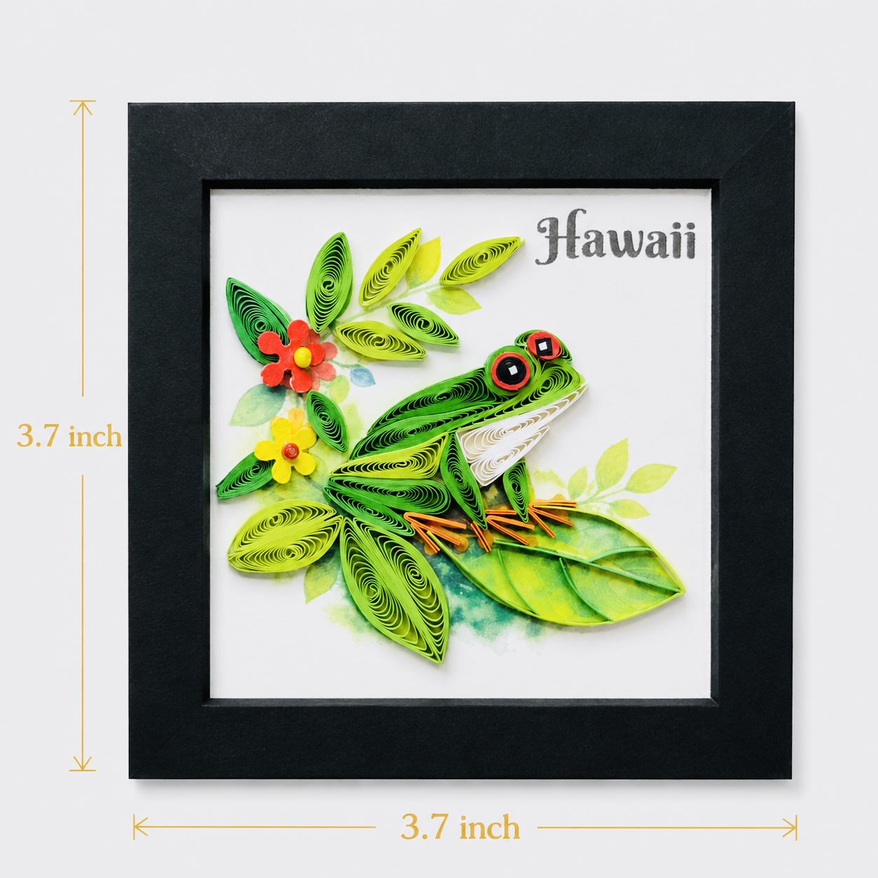Handcrafted Hawaiian Tree Frog Quilling Magnet