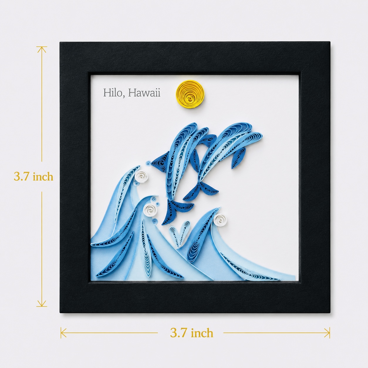 Handcrafted Dolphins & Ocean Waves Quilling Magnet