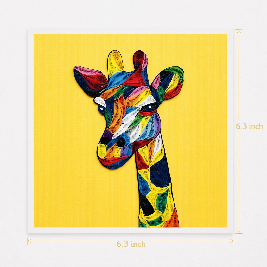 Handcrafted Giraffe Quilling Card