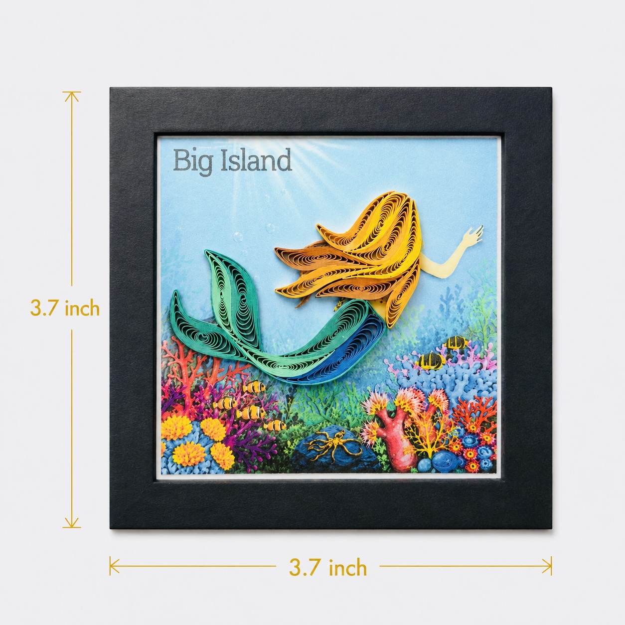 Handcrafted Hawaiian Mermaid Quilling Magnet