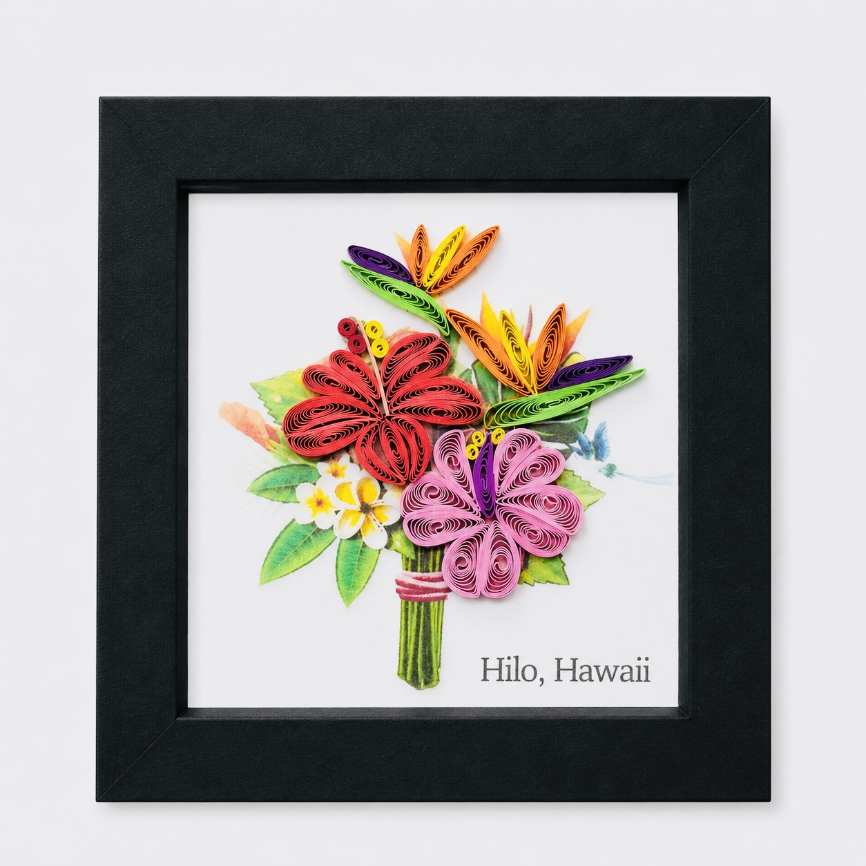 Handcrafted Hawaiian Tropical Flower Bouquet Quilling Magnet